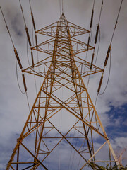 A panoramic shot of electric tower