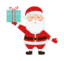 Santa Claus cartoon in red christmas hat