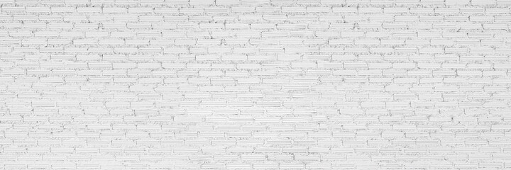 Obraz premium horizontal white brick wall for pattern and background