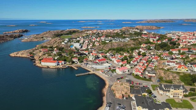 SLU Fish Laboratory University Near Havets Hus Aquarium In Lysekil, Sweden. - aerial