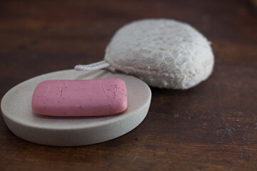 Dry Pink Soap - 459322881