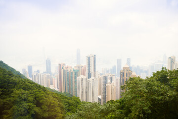 Fototapeta premium Hong Kong city view from The Victoria Peak.