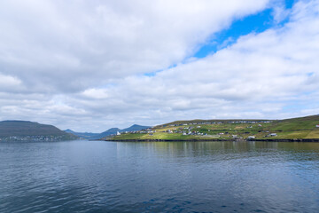 A small village on one of the Faroe Islands.