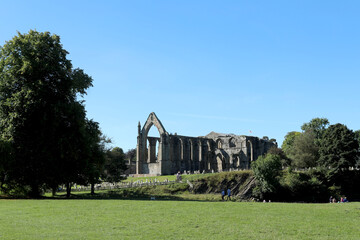 Fototapeta na wymiar 20 September 2021: View of the ruins of Bolton Priory, North Yorkshire