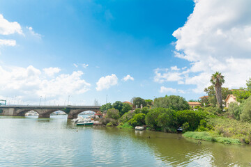 Clouds over beautiful Calik lagoon in Alghero