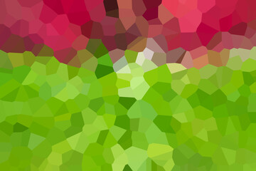 Fototapeta na wymiar Gradual horizontal red and green mosaic cover