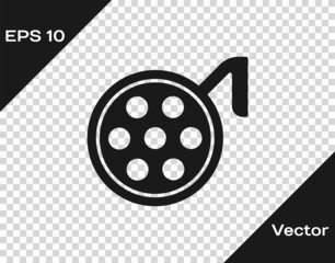 Black Surgery lamp icon isolated on transparent background. Vector Illustration