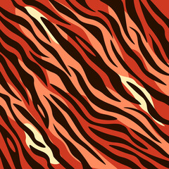 Tiger stripes print. Tiger skin background. Pink tiger print