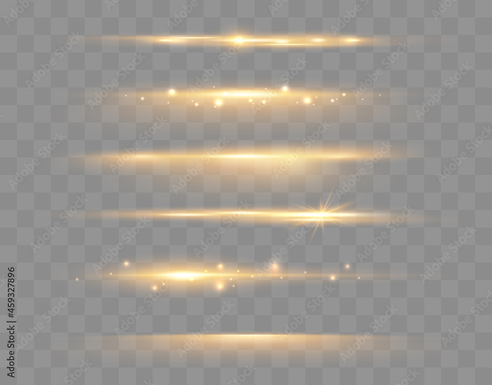 Aufkleber set of shining sparkles and lens flares. glowing lights isolated on transparent background. vector i