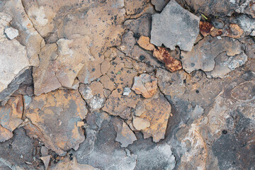 stone background with broken pieces