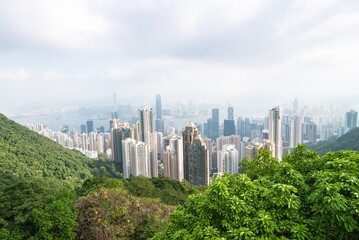Fototapeta premium Hong Kong city view from The Victoria Peak.