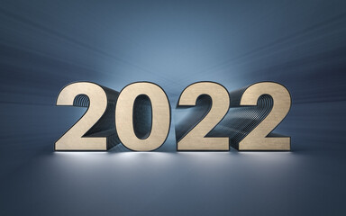 happy new year 2022 premium wallpaper 3d rendering background for social banner and poster