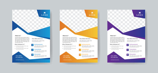 Business flyer template vector design, Flyer Template Geometric shape used for business layout design Template 