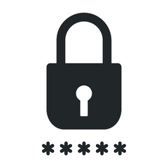 password lock icon design vector