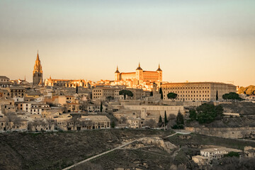 Sunset in the city of Toledo. February 2019 Spain