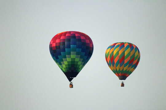 Hot-Air Balloons in Flight