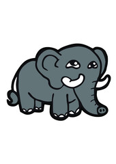 éléphant cartoon rigolo