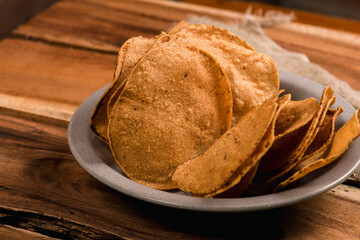 golden seafood tortillas and drowned shrimp