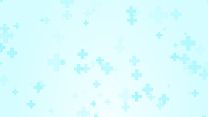 Fototapeta na wymiar Abstract medical blue cross pattern white background.