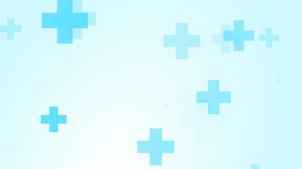 Medical white blue cross pattern background.