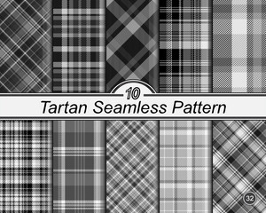 Tartan pattern set.