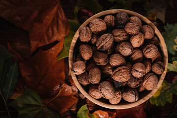 Different kind of vegetables and fruit in a autumn mood