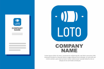 Obraz premium Blue Lottery ticket icon isolated on white background. Bingo, lotto, cash prizes. Financial success, prosperity, victory, winnings luck. Logo design template element. Vector