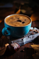 Cup of coffee in a autumn mood