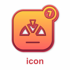 Gold Lucky wheel icon isolated on white background. Vector