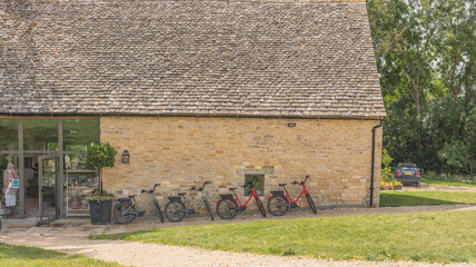 Stone building with shop for bike hire