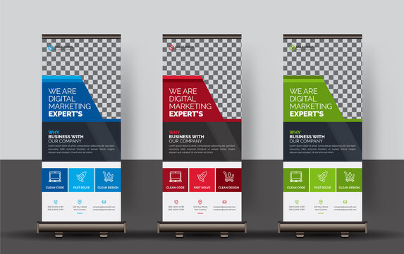 Corporate Roll-up Banners,
Set of roll up banner, roll up banner, banner, Corporate banner design, Pop up banner design, Creative banner, Banner eps.