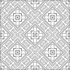  Vector pattern with symmetrical elements . Repeating geometric tiles from striped elements. black patterns.