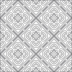  Vector pattern with symmetrical elements . Repeating geometric tiles from striped elements. black patterns.