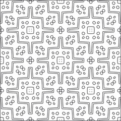  Vector pattern with symmetrical elements . Repeating geometric tiles from striped elements. black patterns.