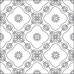 Vector pattern with symmetrical elements . Repeating geometric tiles from striped elements. black patterns.