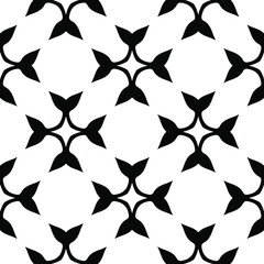 Obraz na płótnie Canvas Seamless vector pattern in geometric ornamental style. Black ornament.