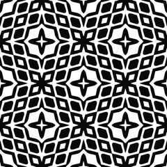  Seamless vector pattern in geometric ornamental style. Black ornament.