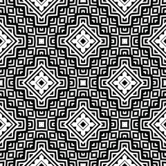 Seamless vector pattern in geometric ornamental style. Black  ornament.