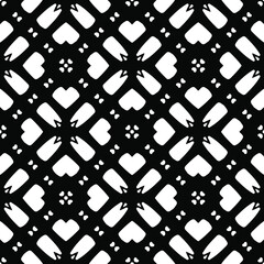 Seamless vector pattern in geometric ornamental style. Black  ornament.