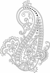 Embroidery patterns mandala design of element with decorative circle pattern