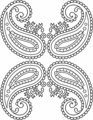 Embroidery patterns mandala design of element with decorative circle pattern