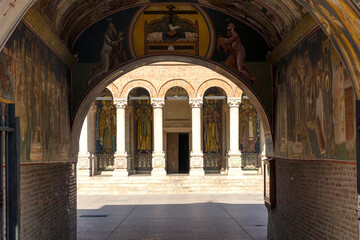 Antim monastery of All Saints in city of Bucharest, Romania - obrazy, fototapety, plakaty