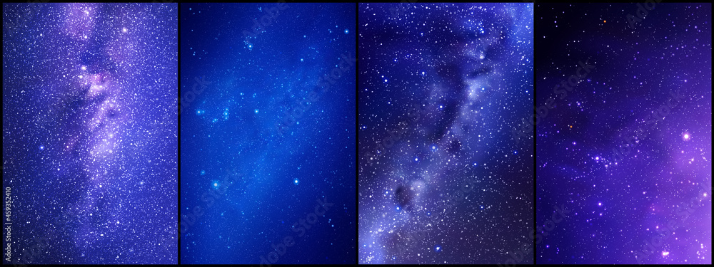 Canvas Prints night starry sky and milky way. stars and nebula. space background set