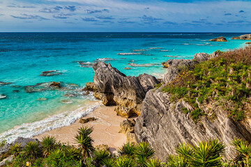 South shore Bermuda beaches and coastline.