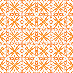 Striped hand drawn design. Orange stunning boho