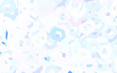 Light Blue, Red vector background with hexagons.