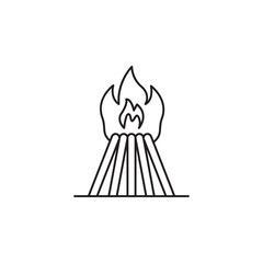Camping Bonfire fire flame icon