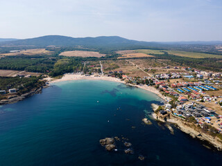 Fototapeta premium Aerial view of Arapya beach near town of Tsarevo, Bulgaria