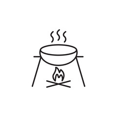Camping Bonfire fire flame icon