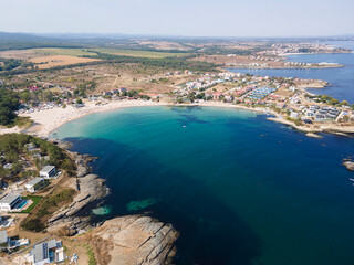 Fototapeta premium Aerial view of Arapya beach near town of Tsarevo, Bulgaria